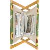 Ambesonne Modern Magazine and Book Holder, Love Theme Romantic Repetitive Pattern of Hearts in Monochrome Style Valentine’s Day, Floor Rack Decor for Interior of Home & Office, 22″ x 19″, Pink White(Green Multicolor)