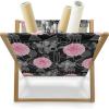 Ambesonne Modern Magazine and Book Holder, Love Theme Romantic Repetitive Pattern of Hearts in Monochrome Style Valentine’s Day, Floor Rack Decor for Interior of Home & Office, 22″ x 19″, Pink White(Charcoal Grey Pink White)