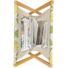 Ambesonne Owl Magazine and Book Holder, Valentines Animals Lovebirds Boy and Girl Bird Motifs on Plain Backdrop, Floor Rack Decor for Interior of Home & Office, 22″ x 19″, Navy Blue Pink and White(Green and Mustard)