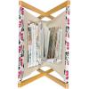 Ambesonne Owl Magazine and Book Holder, Valentines Animals Lovebirds Boy and Girl Bird Motifs on Plain Backdrop, Floor Rack Decor for Interior of Home & Office, 22″ x 19″, Navy Blue Pink and White(Dark Pink and Charcoal Grey)