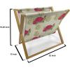 Ambesonne Owl Magazine and Book Holder, Valentines Animals Lovebirds Boy and Girl Bird Motifs on Plain Backdrop, Floor Rack Decor for Interior of Home & Office, 22″ x 19″, Navy Blue Pink and White(Cream and Magenta)