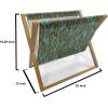 Ambesonne Owl Magazine and Book Holder, Valentines Animals Lovebirds Boy and Girl Bird Motifs on Plain Backdrop, Floor Rack Decor for Interior of Home & Office, 22″ x 19″, Navy Blue Pink and White(Dark Seafoam and Green Brown)