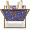 Ambesonne Owl Magazine and Book Holder, Valentines Animals Lovebirds Boy and Girl Bird Motifs on Plain Backdrop, Floor Rack Decor for Interior of Home & Office, 22″ x 19″, Navy Blue Pink and White(Blue Violet and Multicolor)