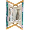 Ambesonne Owl Magazine and Book Holder, Valentines Animals Lovebirds Boy and Girl Bird Motifs on Plain Backdrop, Floor Rack Decor for Interior of Home & Office, 22″ x 19″, Navy Blue Pink and White(Teal and Pale Mauve)