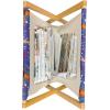 Ambesonne Owl Magazine and Book Holder, Valentines Animals Lovebirds Boy and Girl Bird Motifs on Plain Backdrop, Floor Rack Decor for Interior of Home & Office, 22″ x 19″, Navy Blue Pink and White(Blue Violet and Multicolor)