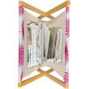 Ambesonne Pale Pink Magazine and Book Holder, Romantic Roses Garden Illustration Nature Inspired Valentine’s Day Themed, Floor Rack Decor for Interior of Home & Office, 22″ x 19″, Yellow Coral Pink(Hot Pink Coconut)