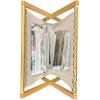 Ambesonne Pale Pink Magazine and Book Holder, Romantic Roses Garden Illustration Nature Inspired Valentine’s Day Themed, Floor Rack Decor for Interior of Home & Office, 22″ x 19″, Yellow Coral Pink(Yellow Blush Brown)
