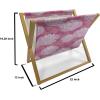 Ambesonne Pale Pink Magazine and Book Holder, Romantic Roses Garden Illustration Nature Inspired Valentine’s Day Themed, Floor Rack Decor for Interior of Home & Office, 22″ x 19″, Yellow Coral Pink(Pink Coral Pale Pink)