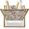 Ambesonne Pale Pink Magazine and Book Holder, Romantic Roses Garden Illustration Nature Inspired Valentine’s Day Themed, Floor Rack Decor for Interior of Home & Office, 22″ x 19″, Yellow Coral Pink(Army Green Tan Brown)