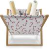 Ambesonne Pale Pink Magazine and Book Holder, Romantic Roses Garden Illustration Nature Inspired Valentine’s Day Themed, Floor Rack Decor for Interior of Home & Office, 22″ x 19″, Yellow Coral Pink(Orange and Blue)
