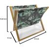 Ambesonne Pale Pink Magazine and Book Holder, Romantic Roses Garden Illustration Nature Inspired Valentine’s Day Themed, Floor Rack Decor for Interior of Home & Office, 22″ x 19″, Yellow Coral Pink(Grey Mint Green)