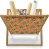Ambesonne Pale Pink Magazine and Book Holder, Romantic Roses Garden Illustration Nature Inspired Valentine’s Day Themed, Floor Rack Decor for Interior of Home & Office, 22″ x 19″, Yellow Coral Pink(Orange Coral Taupe)