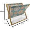 Ambesonne Pale Pink Magazine and Book Holder, Romantic Roses Garden Illustration Nature Inspired Valentine’s Day Themed, Floor Rack Decor for Interior of Home & Office, 22″ x 19″, Yellow Coral Pink(Pale Blue Beige Peach)