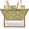 Ambesonne Pale Pink Magazine and Book Holder, Romantic Roses Garden Illustration Nature Inspired Valentine’s Day Themed, Floor Rack Decor for Interior of Home & Office, 22″ x 19″, Yellow Coral Pink(Marigold Beige Yellow)