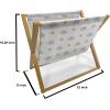 Ambesonne Pale Pink Magazine and Book Holder, Romantic Roses Garden Illustration Nature Inspired Valentine’s Day Themed, Floor Rack Decor for Interior of Home & Office, 22″ x 19″, Yellow Coral Pink(Pale Orange Pale Grey)