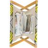 Ambesonne Pale Pink Magazine and Book Holder, Romantic Roses Garden Illustration Nature Inspired Valentine’s Day Themed, Floor Rack Decor for Interior of Home & Office, 22″ x 19″, Yellow Coral Pink(Yellow Cream Grey)