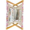 Ambesonne Pale Pink Magazine and Book Holder, Romantic Roses Garden Illustration Nature Inspired Valentine’s Day Themed, Floor Rack Decor for Interior of Home & Office, 22″ x 19″, Yellow Coral Pink(Fern Green Yellow)