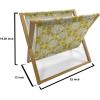 Ambesonne Pale Pink Magazine and Book Holder, Romantic Roses Garden Illustration Nature Inspired Valentine’s Day Themed, Floor Rack Decor for Interior of Home & Office, 22″ x 19″, Yellow Coral Pink(Marigold Beige Yellow)