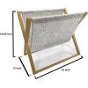 Ambesonne Pale Pink Magazine and Book Holder, Romantic Roses Garden Illustration Nature Inspired Valentine’s Day Themed, Floor Rack Decor for Interior of Home & Office, 22″ x 19″, Yellow Coral Pink(Tan Taupe Beige)