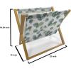 Ambesonne Pale Pink Magazine and Book Holder, Romantic Roses Garden Illustration Nature Inspired Valentine’s Day Themed, Floor Rack Decor for Interior of Home & Office, 22″ x 19″, Yellow Coral Pink(Green Pale Brown White)