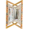 Ambesonne Pale Pink Magazine and Book Holder, Romantic Roses Garden Illustration Nature Inspired Valentine’s Day Themed, Floor Rack Decor for Interior of Home & Office, 22″ x 19″, Yellow Coral Pink(Orange Coral Taupe)