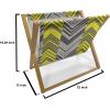 Ambesonne Pale Pink Magazine and Book Holder, Romantic Roses Garden Illustration Nature Inspired Valentine’s Day Themed, Floor Rack Decor for Interior of Home & Office, 22″ x 19″, Yellow Coral Pink(Yellow Cream Grey)