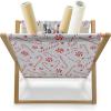 Ambesonne Pale Pink Magazine and Book Holder, Romantic Roses Garden Illustration Nature Inspired Valentine’s Day Themed, Floor Rack Decor for Interior of Home & Office, 22″ x 19″, Yellow Coral Pink(Red White Coconut)