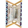 Ambesonne Paris Magazine and Book Holder, Valentines Day Theme with Eiffel Kissing Couple Hot Air Balloon Wedding Concept, Floor Rack Decor for Interior of Home & Office, 22″ x 19″, Pale Pink Rose(Magenta Purple Blue)
