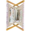 Ambesonne Paris Magazine and Book Holder, Valentines Day Theme with Eiffel Kissing Couple Hot Air Balloon Wedding Concept, Floor Rack Decor for Interior of Home & Office, 22″ x 19″, Pale Pink Rose(Pale Pink Scarlet White)