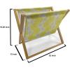 Ambesonne Paris Magazine and Book Holder, Valentines Day Theme with Eiffel Kissing Couple Hot Air Balloon Wedding Concept, Floor Rack Decor for Interior of Home & Office, 22″ x 19″, Pale Pink Rose(Yellow Cream)