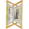 Ambesonne Paris Magazine and Book Holder, Valentines Day Theme with Eiffel Kissing Couple Hot Air Balloon Wedding Concept, Floor Rack Decor for Interior of Home & Office, 22″ x 19″, Pale Pink Rose(Yellow Cream)