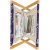 Ambesonne Paris Magazine and Book Holder, Valentines Day Theme with Eiffel Kissing Couple Hot Air Balloon Wedding Concept, Floor Rack Decor for Interior of Home & Office, 22″ x 19″, Pale Pink Rose(Purple Rose Fern Green)