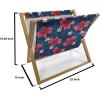 Ambesonne Paris Magazine and Book Holder, Valentines Day Theme with Eiffel Kissing Couple Hot Air Balloon Wedding Concept, Floor Rack Decor for Interior of Home & Office, 22″ x 19″, Pale Pink Rose(Navy Blue Dark Coral)