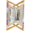 Ambesonne Paris Magazine and Book Holder, Valentines Day Theme with Eiffel Kissing Couple Hot Air Balloon Wedding Concept, Floor Rack Decor for Interior of Home & Office, 22″ x 19″, Pale Pink Rose(Pale Green Sea Green)