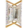 Ambesonne Paris Magazine and Book Holder, Valentines Day Theme with Eiffel Kissing Couple Hot Air Balloon Wedding Concept, Floor Rack Decor for Interior of Home & Office, 22″ x 19″, Pale Pink Rose(Pale Green Lavender)