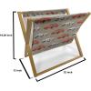 Ambesonne Paris Magazine and Book Holder, Valentines Day Theme with Eiffel Kissing Couple Hot Air Balloon Wedding Concept, Floor Rack Decor for Interior of Home & Office, 22″ x 19″, Pale Pink Rose(Tan Orange)