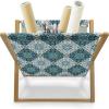 Ambesonne Pride Day Magazine and Book Holder, LGBT Rainbow Hearts Valentines Watercolor Splashes Pattern, Floor Rack Decor for Interior of Home & Office, 22″ x 19″, Hot Pink Azure Blue(Dark Teal Mustard)