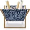 Ambesonne Pride Day Magazine and Book Holder, LGBT Rainbow Hearts Valentines Watercolor Splashes Pattern, Floor Rack Decor for Interior of Home & Office, 22″ x 19″, Hot Pink Azure Blue(Indigo Cadet Blue)
