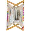 Ambesonne Pride Day Magazine and Book Holder, LGBT Rainbow Hearts Valentines Watercolor Splashes Pattern, Floor Rack Decor for Interior of Home & Office, 22″ x 19″, Hot Pink Azure Blue(Blue Violet Yellow)