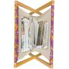 Ambesonne Pride Day Magazine and Book Holder, LGBT Rainbow Hearts Valentines Watercolor Splashes Pattern, Floor Rack Decor for Interior of Home & Office, 22″ x 19″, Hot Pink Azure Blue(Pale Orange Pale Pink)