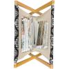 Ambesonne Romantic Magazine and Book Holder, Lilly Bouquet Valentines Day Themed Arrangement on Polka Dots Backdrop, Floor Rack Decor for Interior of Home & Office, 22″ x 19″, Pistachio Green White(Grey Black and White)