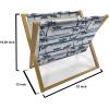 Ambesonne Romantic Magazine and Book Holder, Lilly Bouquet Valentines Day Themed Arrangement on Polka Dots Backdrop, Floor Rack Decor for Interior of Home & Office, 22″ x 19″, Pistachio Green White(Blue Dark Blue White)
