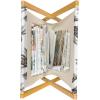 Ambesonne Romantic Magazine and Book Holder, Lilly Bouquet Valentines Day Themed Arrangement on Polka Dots Backdrop, Floor Rack Decor for Interior of Home & Office, 22″ x 19″, Pistachio Green White(Dark Brown White)