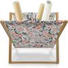 Ambesonne Romantic Magazine and Book Holder, Lilly Bouquet Valentines Day Themed Arrangement on Polka Dots Backdrop, Floor Rack Decor for Interior of Home & Office, 22″ x 19″, Pistachio Green White(Charcoal Grey Mustard)