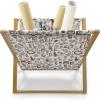 Ambesonne Romantic Magazine and Book Holder, Lilly Bouquet Valentines Day Themed Arrangement on Polka Dots Backdrop, Floor Rack Decor for Interior of Home & Office, 22″ x 19″, Pistachio Green White(Brown White)