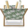 Ambesonne Romantic Magazine and Book Holder, Lilly Bouquet Valentines Day Themed Arrangement on Polka Dots Backdrop, Floor Rack Decor for Interior of Home & Office, 22″ x 19″, Pistachio Green White(Pistachio Green White)