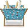 Ambesonne Romantic Magazine and Book Holder, Lilly Bouquet Valentines Day Themed Arrangement on Polka Dots Backdrop, Floor Rack Decor for Interior of Home & Office, 22″ x 19″, Pistachio Green White(Blue Red White)