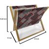 Ambesonne Romantic Magazine and Book Holder, Lilly Bouquet Valentines Day Themed Arrangement on Polka Dots Backdrop, Floor Rack Decor for Interior of Home & Office, 22″ x 19″, Pistachio Green White(Scarlet White Black)