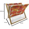 Ambesonne Romantic Magazine and Book Holder, Lilly Bouquet Valentines Day Themed Arrangement on Polka Dots Backdrop, Floor Rack Decor for Interior of Home & Office, 22″ x 19″, Pistachio Green White(Orange and Vermilion)