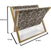 Ambesonne Romantic Magazine and Book Holder, Lilly Bouquet Valentines Day Themed Arrangement on Polka Dots Backdrop, Floor Rack Decor for Interior of Home & Office, 22″ x 19″, Pistachio Green White(Beige Brown)